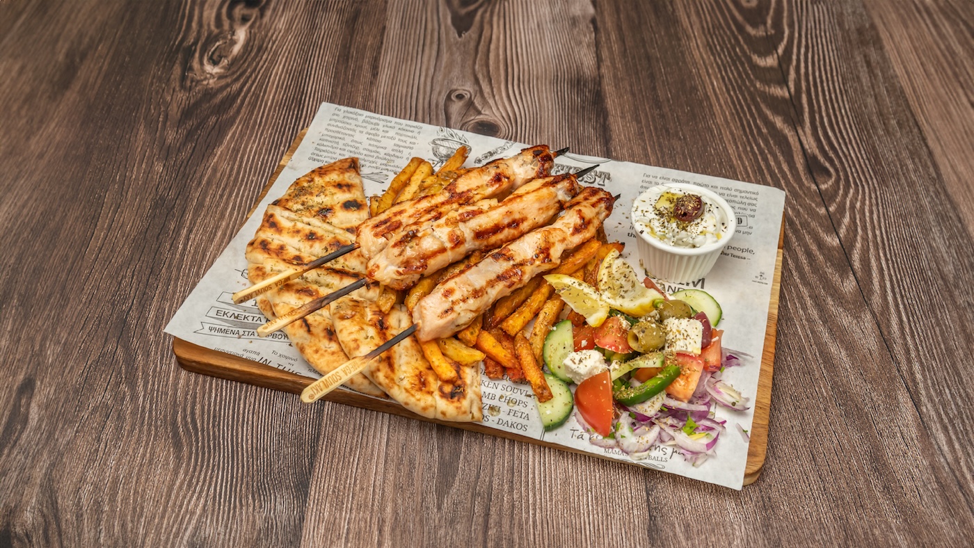 Chicken Souvlaki Plate